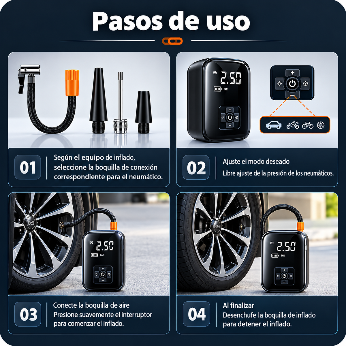 1Pc Wireless Car Air Compressor Air Pump Electric Tire Inflator Pump for Motorcycle Bicycle Boat AUTO Tyre Balls Inflatable