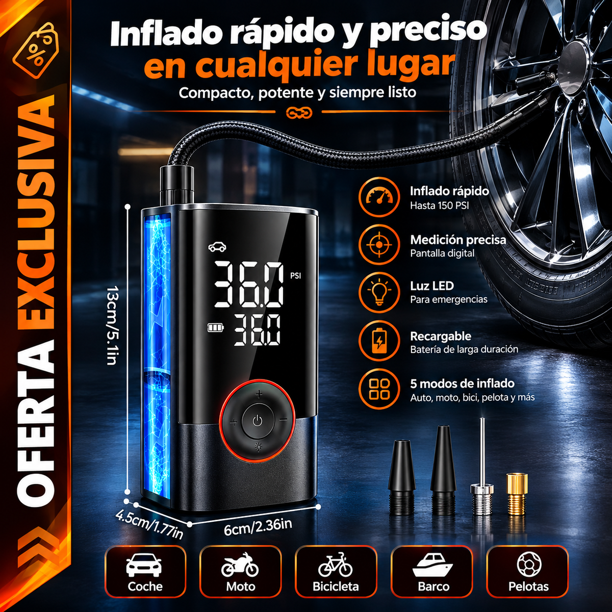 1Pc Wireless Car Air Compressor Air Pump Electric Tire Inflator Pump for Motorcycle Bicycle Boat AUTO Tyre Balls Inflatable